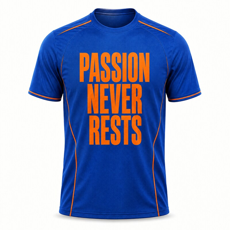 PASSION NEVER RESTS — Football Shirt